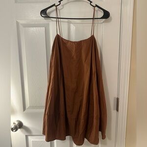 Free People Copper Spaghetti Strap Bubble Dress Small